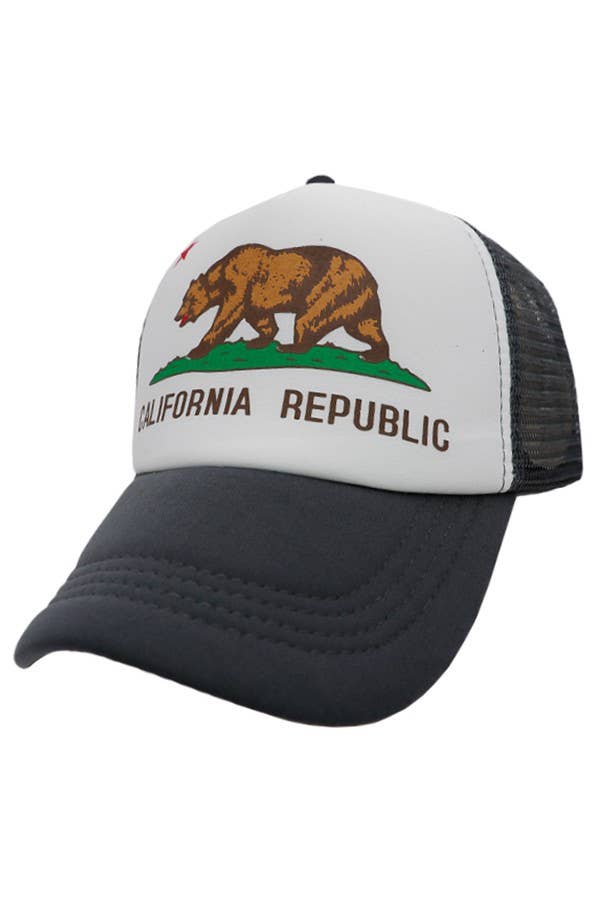 California Republic Grizzly Bear Trucker Hat