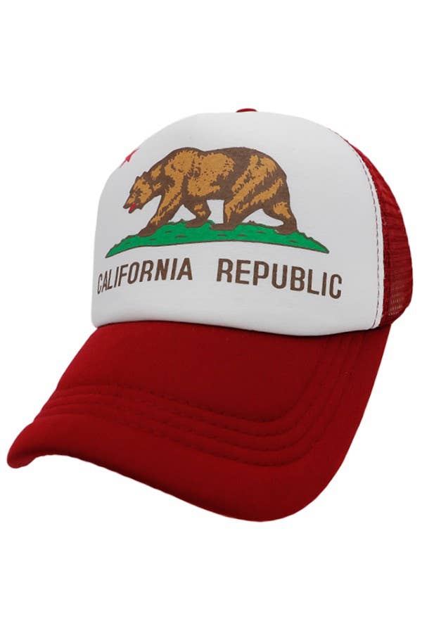 California Republic Grizzly Bear Trucker Hat