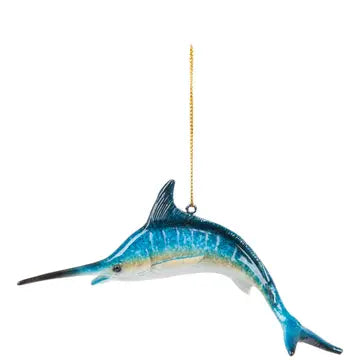 Dolphins and Swordfish Ornaments