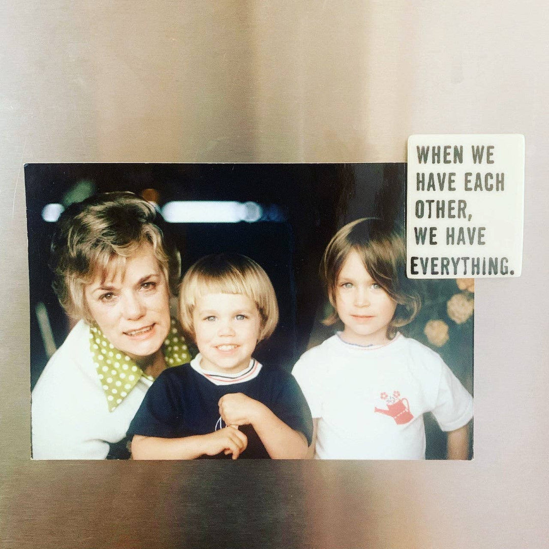 Ceramic screen printed family quote magnet