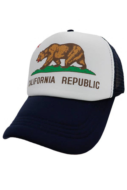 California Republic Grizzly Bear Trucker Hat