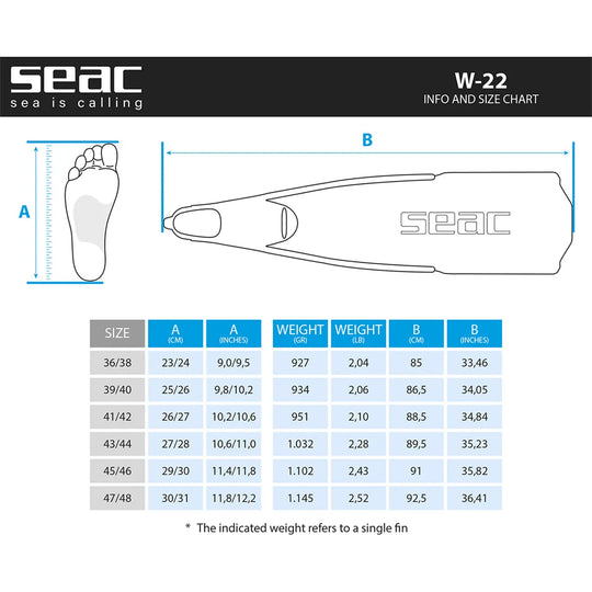 Seac - W-22 Freediving Fin